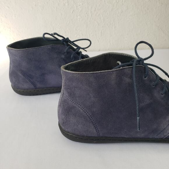 Groundies Milano Urban Barefoot Shoes Boots Size EU 45 US 12 Mens Blue Suede main image 7